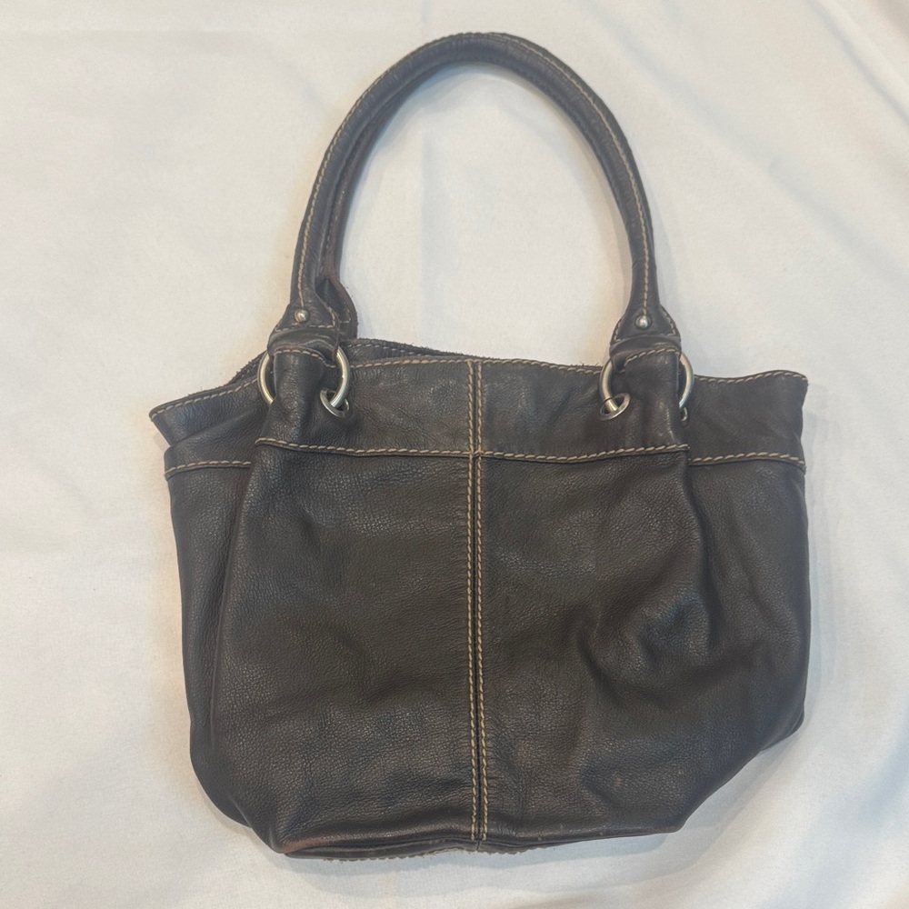 Tiganello Y2K Leather Tote Handbag in Dark Brown